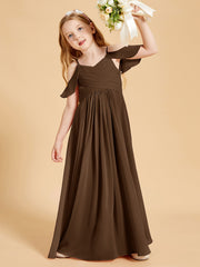 Off-the-Shoulder Bridesmaid Gown for Juniors Brown