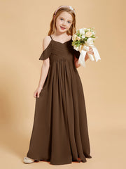 Off-the-Shoulder Bridesmaid Gown for Juniors Brown