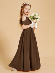 Off-the-Shoulder Bridesmaid Gown for Juniors Brown