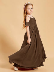 Off-the-Shoulder Bridesmaid Gown for Juniors Brown