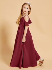Off-the-Shoulder Bridesmaid Gown for Juniors Burgundy