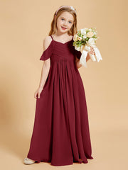 Off-the-Shoulder Bridesmaid Gown for Juniors Burgundy