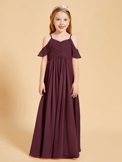 Off-the-Shoulder Bridesmaid Gown for Juniors Cabernet