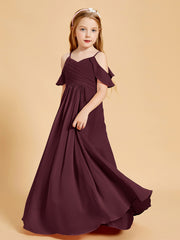 Off-the-Shoulder Bridesmaid Gown for Juniors Cabernet