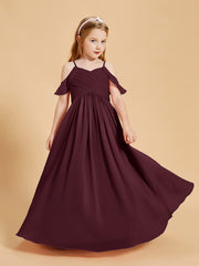 Off-the-Shoulder Bridesmaid Gown for Juniors Cabernet
