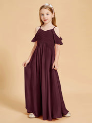 Off-the-Shoulder Bridesmaid Gown for Juniors Cabernet