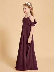 Off-the-Shoulder Bridesmaid Gown for Juniors Cabernet