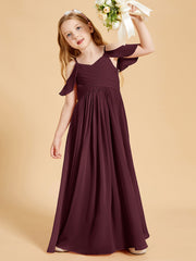 Off-the-Shoulder Bridesmaid Gown for Juniors Cabernet