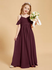 Off-the-Shoulder Bridesmaid Gown for Juniors Cabernet