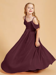 Off-the-Shoulder Bridesmaid Gown for Juniors Cabernet