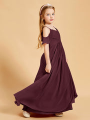 Off-the-Shoulder Bridesmaid Gown for Juniors Cabernet