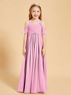 Off-the-Shoulder Bridesmaid Gown for Juniors Candy Pink