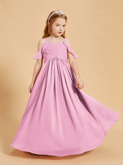 Off-the-Shoulder Bridesmaid Gown for Juniors Candy Pink