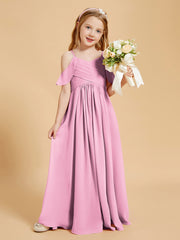 Off-the-Shoulder Bridesmaid Gown for Juniors Candy Pink