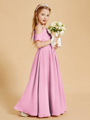 Off-the-Shoulder Bridesmaid Gown for Juniors Candy Pink
