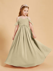 Off-the-Shoulder Bridesmaid Gown for Juniors Champagne