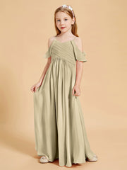 Off-the-Shoulder Bridesmaid Gown for Juniors Champagne