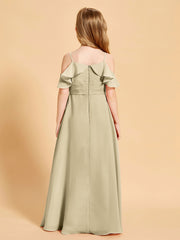 Off-the-Shoulder Bridesmaid Gown for Juniors Champagne
