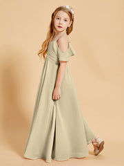 Off-the-Shoulder Bridesmaid Gown for Juniors Champagne