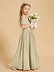 Off-the-Shoulder Bridesmaid Gown for Juniors Champagne