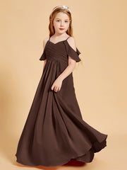 Off-the-Shoulder Bridesmaid Gown for Juniors Chocolate
