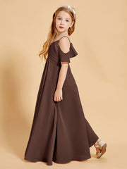 Off-the-Shoulder Bridesmaid Gown for Juniors Chocolate