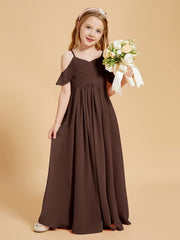 Off-the-Shoulder Bridesmaid Gown for Juniors Chocolate