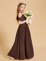 Off-the-Shoulder Bridesmaid Gown for Juniors Chocolate