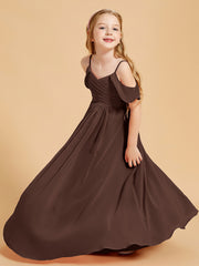 Off-the-Shoulder Bridesmaid Gown for Juniors Chocolate