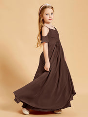Off-the-Shoulder Bridesmaid Gown for Juniors Chocolate