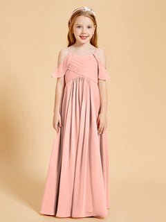 Off-the-Shoulder Bridesmaid Gown for Juniors Coral