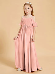 Off-the-Shoulder Bridesmaid Gown for Juniors Coral