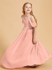 Off-the-Shoulder Bridesmaid Gown for Juniors Coral