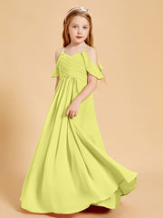 Off-the-Shoulder Bridesmaid Gown for Juniors Daffodil