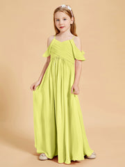 Off-the-Shoulder Bridesmaid Gown for Juniors Daffodil
