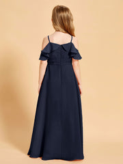 Off-the-Shoulder Bridesmaid Gown for Juniors Dark Navy
