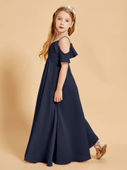 Off-the-Shoulder Bridesmaid Gown for Juniors Dark Navy