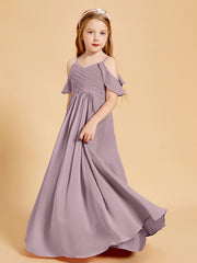 Off-the-Shoulder Bridesmaid Gown for Juniors Dusk