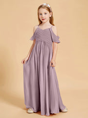 Off-the-Shoulder Bridesmaid Gown for Juniors Dusk