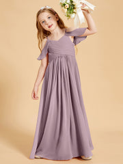 Off-the-Shoulder Bridesmaid Gown for Juniors Dusk