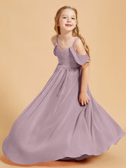 Off-the-Shoulder Bridesmaid Gown for Juniors Dusk