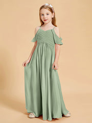 Off-the-Shoulder Bridesmaid Gown for Juniors Dusty Sage