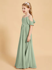 Off-the-Shoulder Bridesmaid Gown for Juniors Dusty Sage