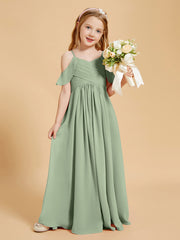 Off-the-Shoulder Bridesmaid Gown for Juniors Dusty Sage