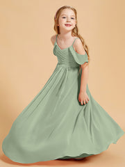 Off-the-Shoulder Bridesmaid Gown for Juniors Dusty Sage