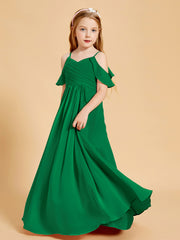 Off-the-Shoulder Bridesmaid Gown for Juniors Emerald