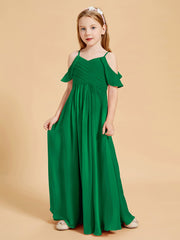 Off-the-Shoulder Bridesmaid Gown for Juniors Emerald