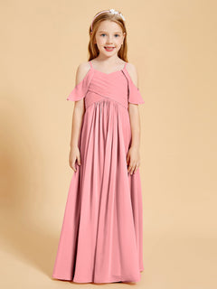 Off-the-Shoulder Bridesmaid Gown for Juniors Flamingo