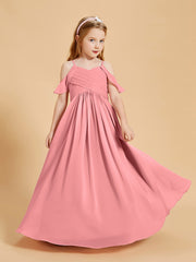 Off-the-Shoulder Bridesmaid Gown for Juniors Flamingo