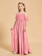 Off-the-Shoulder Bridesmaid Gown for Juniors Flamingo